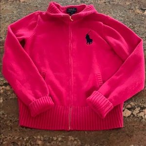 Polo girls pink sweater